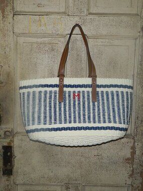 Mark & Graham Sunday Woven Market Tote "M" Mono